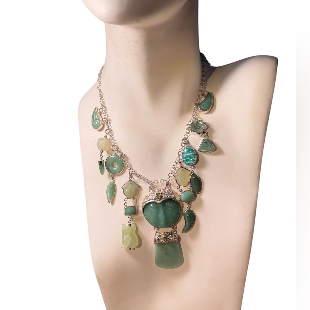 Sajen sterling silver 925 adventuring mix genstone goddess dangle necklace Bali